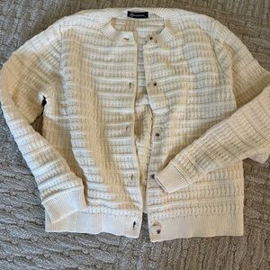 2 for 1!!!  Cardigan sweater bundle in black and cream.  Never worn.